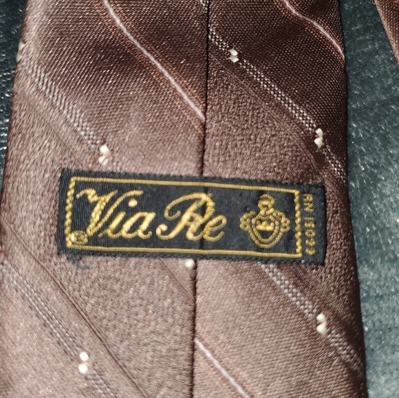 Brown lined necktie NWOT - Picture 3 of 3